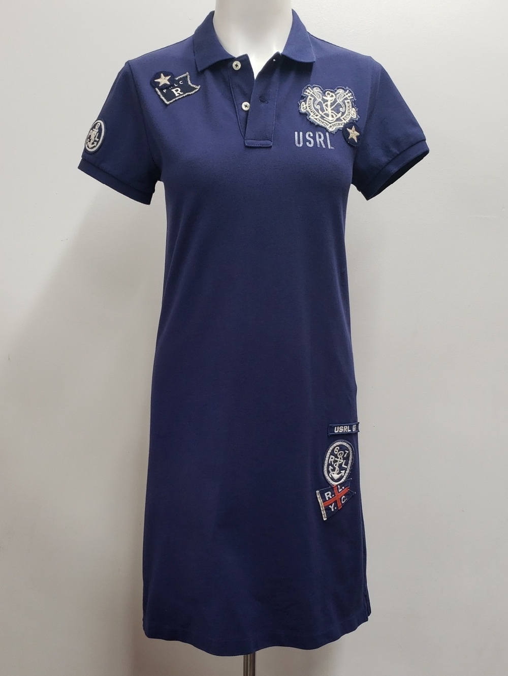 Polo Ralph Lauren Nautical Patches Yacht Shirt Dress Women’s Small